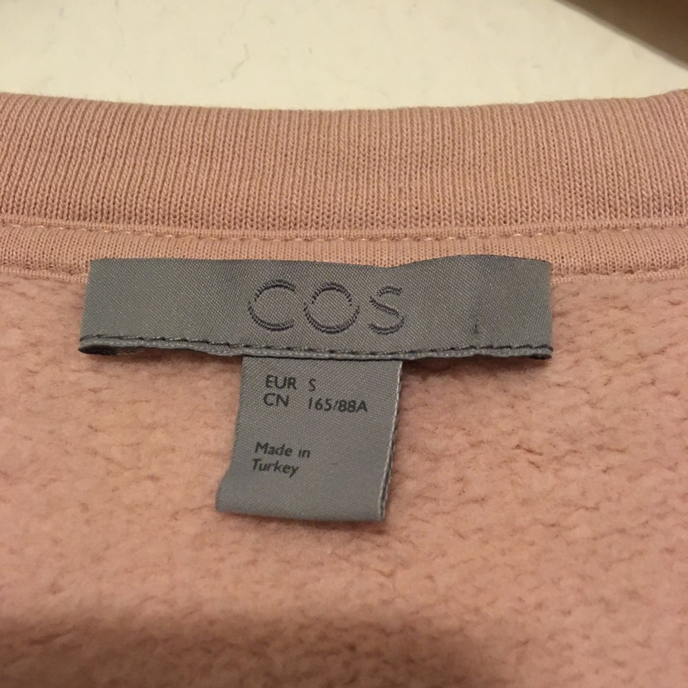 COS Silk Layered Tunic Sweatshirt Oversized Pink S - Picture 5 of 6